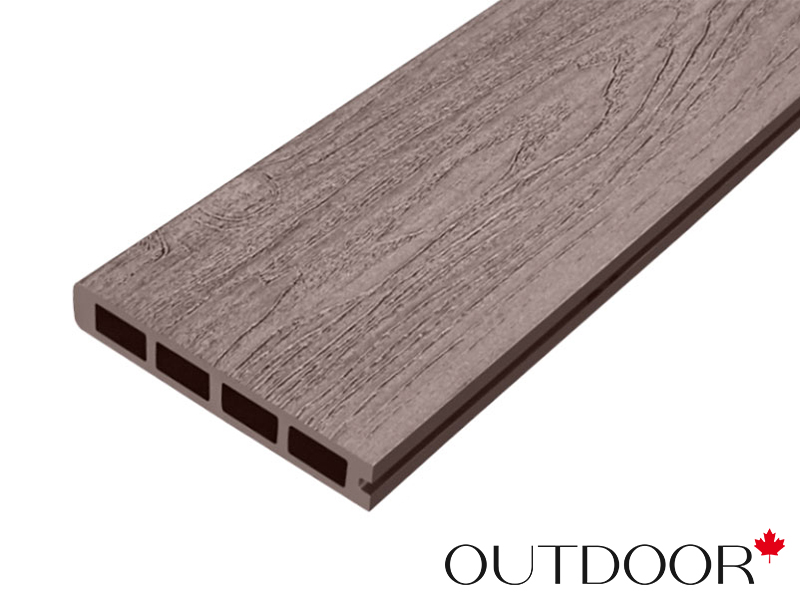 Террасная доска ДПК Outdoor 3D 150*25*4000 мм. завершающая NEVADA/CALIFORNIA BROWN коричневая микс