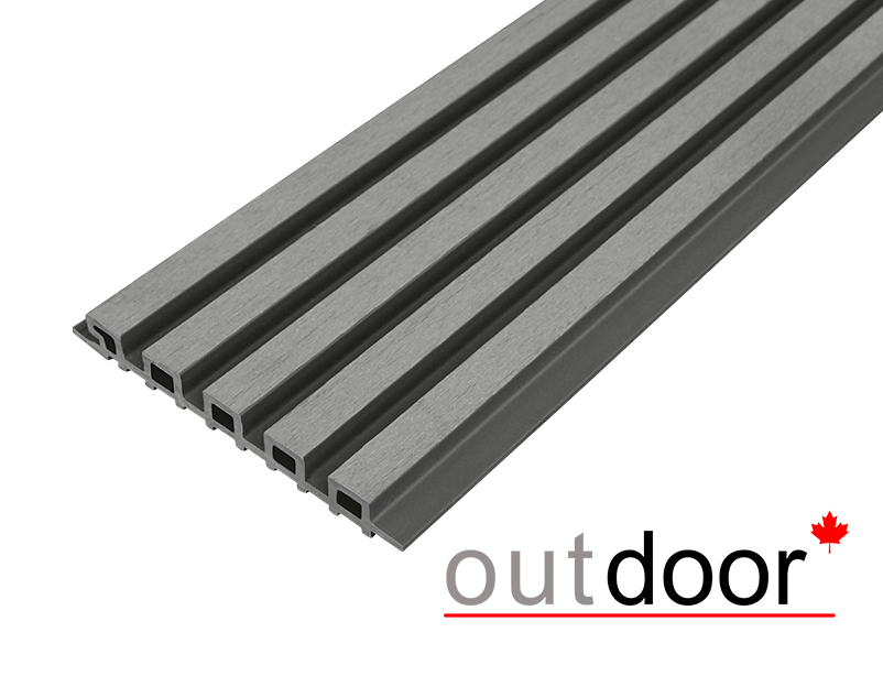 Панель универсальная ДПК Outdoor 3D 220*25*3500 мм. шлифованная серая