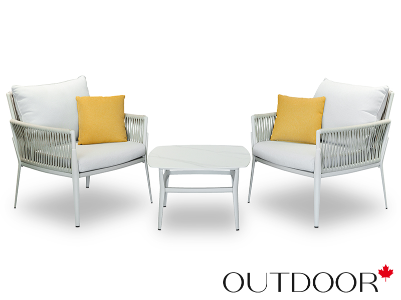 Комплект мебели кофейный OUTDOOR Тоскана (2 кресла, кофейный стол), латте