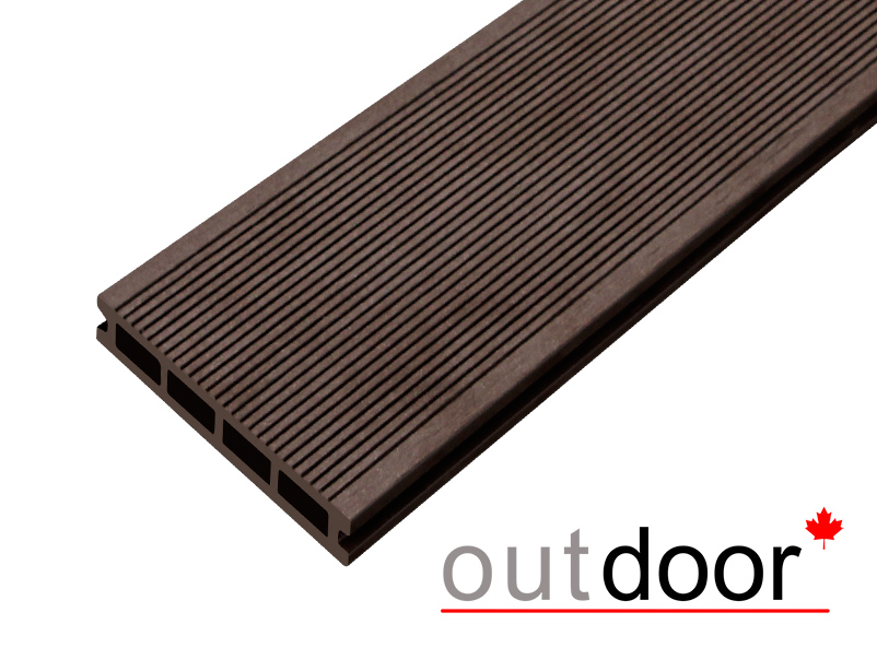 Террасная доска ДПК Outdoor 3D 150*25*3000 мм. STORM/вельвет коричневая микс