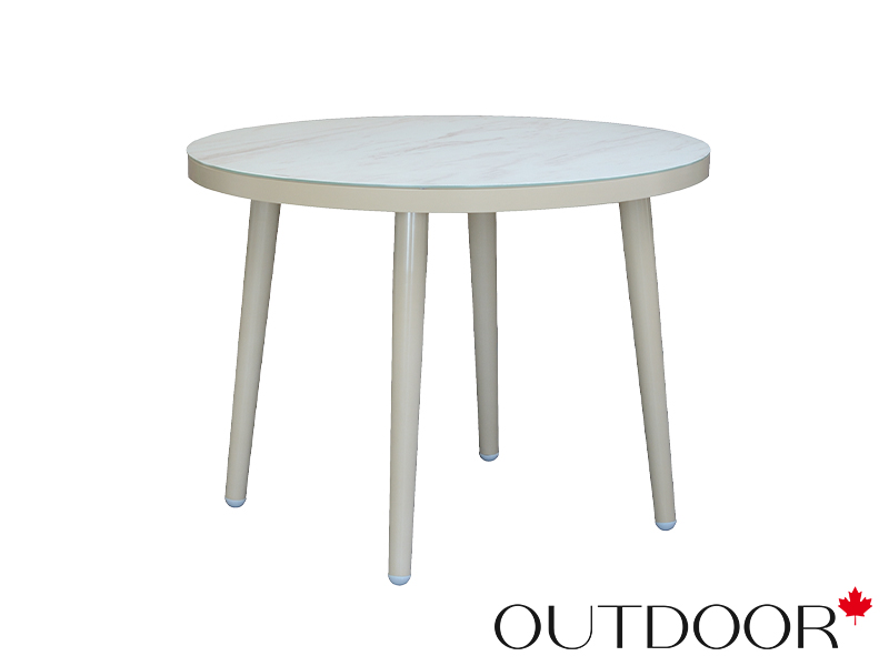 Комплект мебели из ротанга OUTDOOR Прованс (стол, 4 стула), узкое плетение, капучино