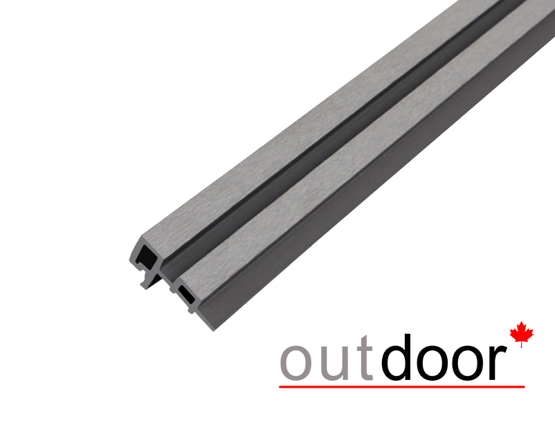 Угловой элемент для панели ДПК Outdoor 85*55*4000 мм. шлифованный серый