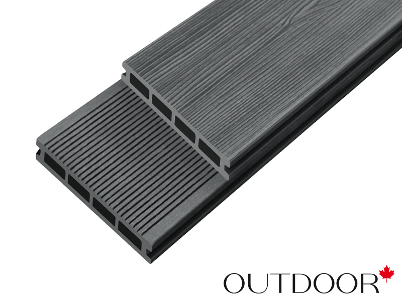 Террасная доска ДПК Outdoor 3D 150*25*3000 мм. STORM/вельвет графит микс