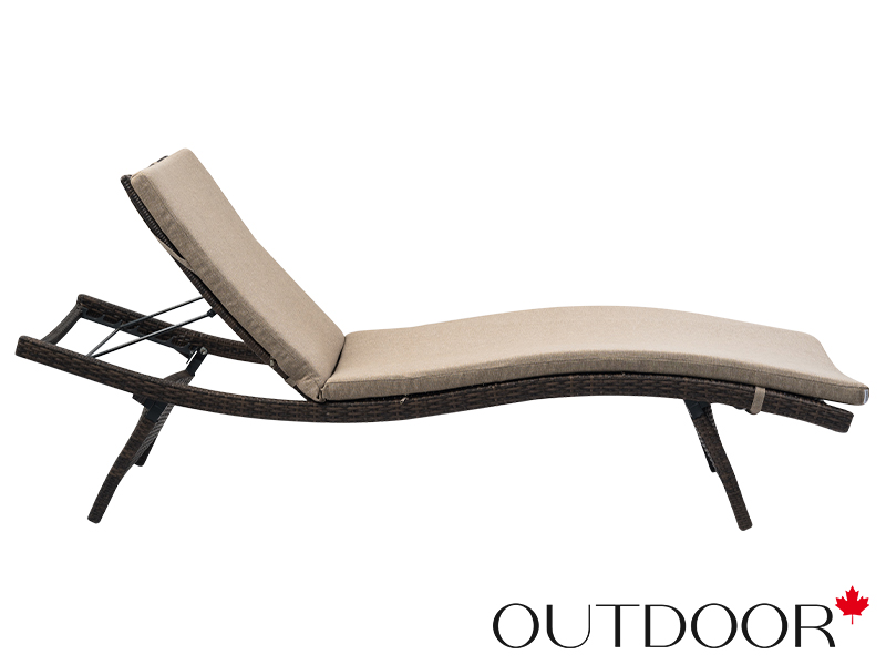 Шезлонг из ротанга OUTDOOR Палермо, коричневый