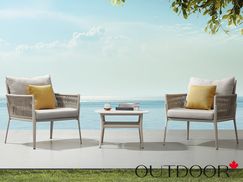 Комплект мебели кофейный OUTDOOR Тоскана (2 кресла, кофейный стол), латте