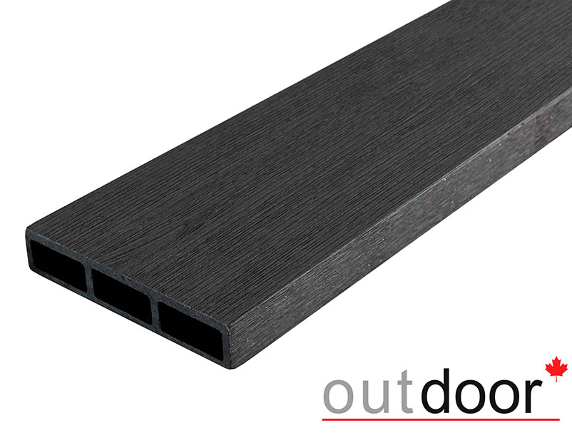 Доска ДПК Outdoor 115*22*1000 мм. STORM BLACK черная