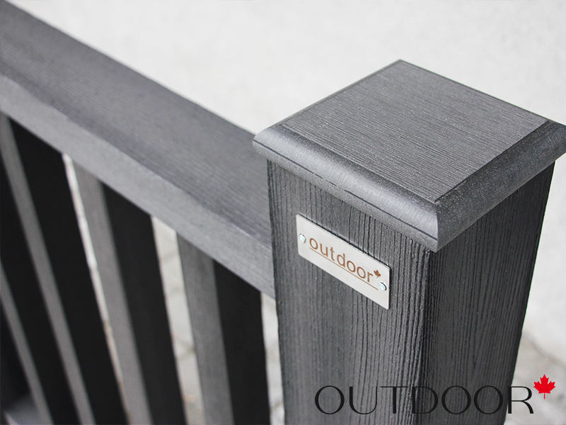 Ограждение из ДПК Outdoor "Классик" 1000*1000 мм. 3D STORM BLACK