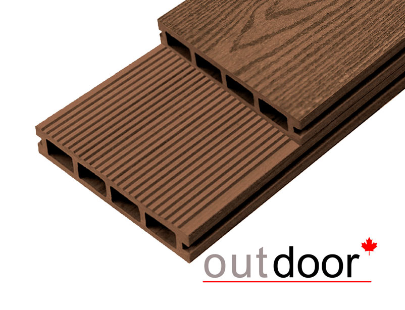 Террасная доска ДПК Outdoor 150*20*1000 мм. вельвет/текстура дерево мореный дуб