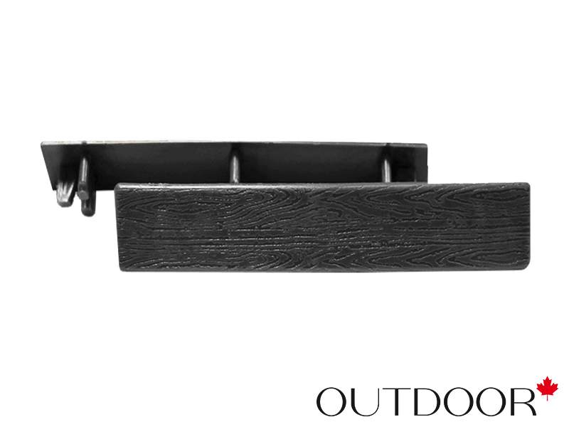 Заглушка торцевая пластиковая Outdoor для доски 115*22 мм черная