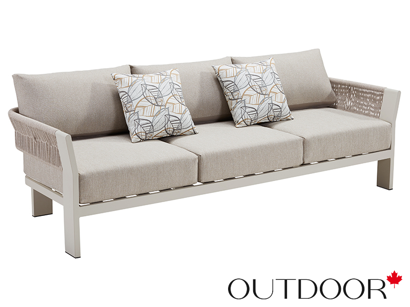 Комплект мебели OUTDOOR Женева (3-местный диван, 2 кресла, кофейный стол), шампань