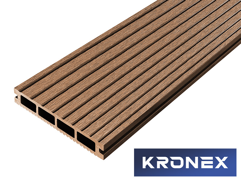 Террасная доска ДПК KRONEX INDUSTRIAL 150*25*3000 мм. вельвет дуб