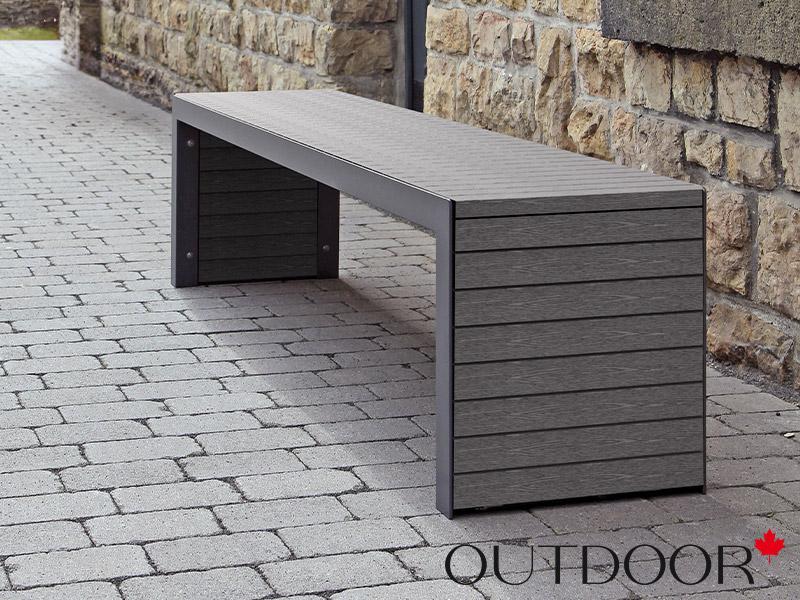 Универсальный профиль ДПК Outdoor 57*32*4000 мм. полнотелый STORM серый микс