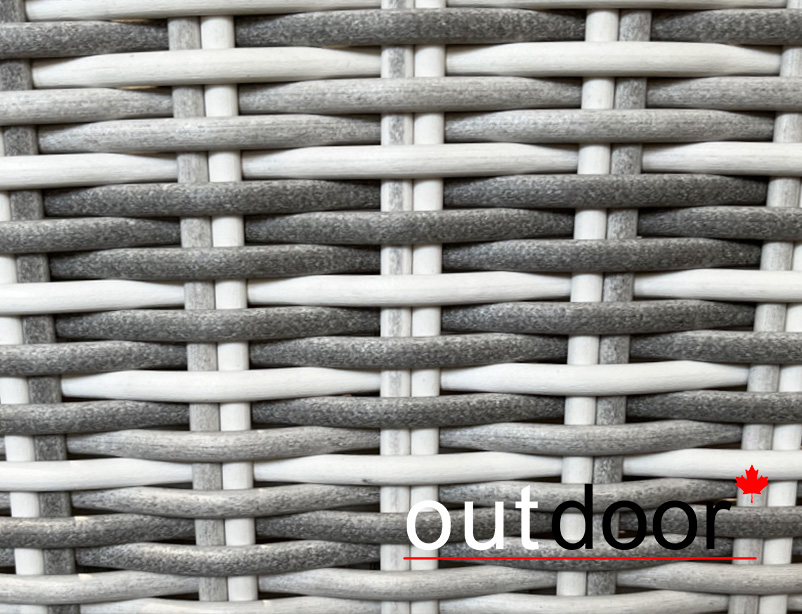 Комплект мебели из ротанга OUTDOOR Фиджи (стол, 4 стула), узкое плетение, светлый микс