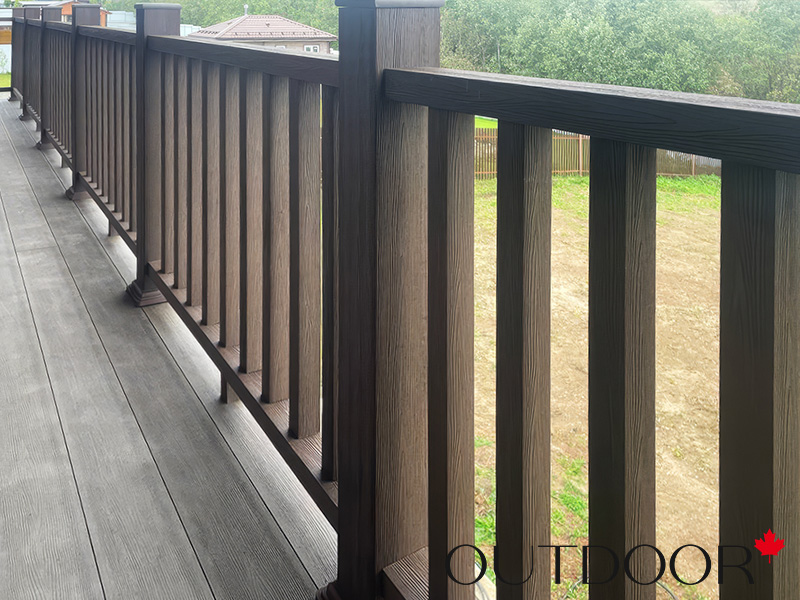 Ограждение из ДПК Outdoor "Классик" 1000*1000 мм. 3D STORM BROWN