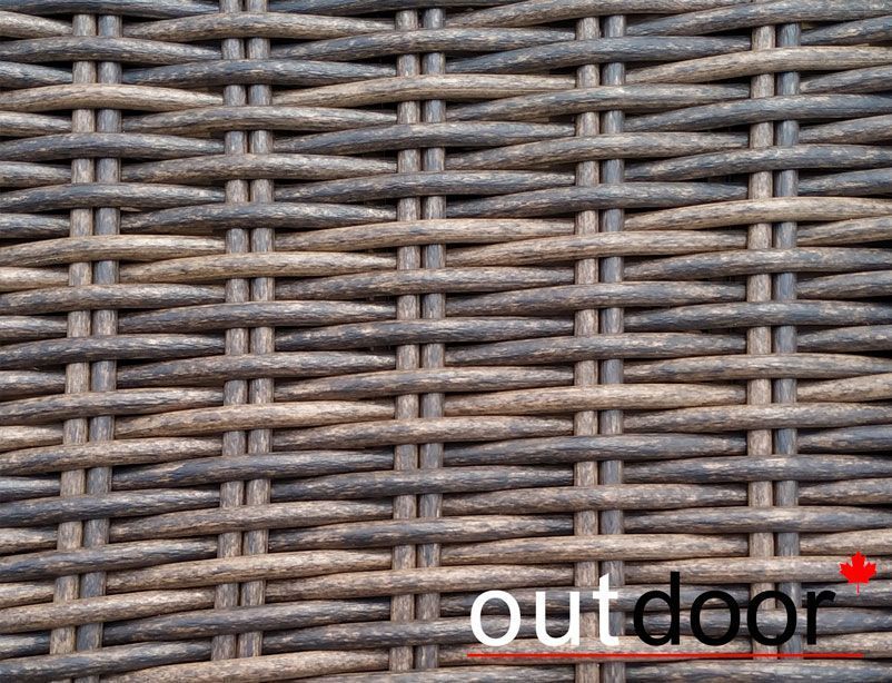 Комплект мебели из ротанга OUTDOOR Марокко (стол, 6 стульев), узкое плетение, коричневый