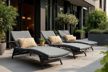 Ротанговые шезлонги: стильное решение для террасы и сада