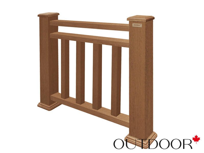 Ограждение из ДПК Outdoor "Классик плюс" 1000*1000 мм. 3D STORM дуб