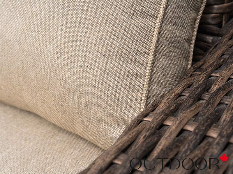 Комплект мебели из ротанга OUTDOOR Мадейра (3-местный диван, 2кресла, стол), ш/п, коричневый