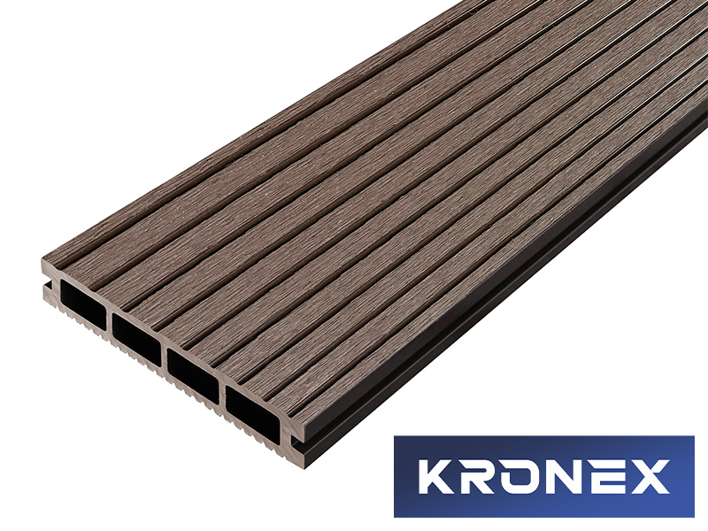 Террасная доска ДПК KRONEX INDUSTRIAL 150*25*3000 мм. вельвет мореный дуб