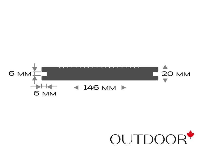 Террасная доска ДПК Outdoor 3D 146*20*3000 мм. полнотелая COUNTRY/вельвет коричневая микс