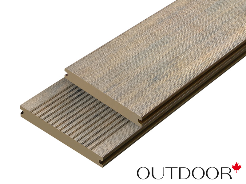 Террасная доска ДПК Outdoor 3D 146*20*3000 мм. полнотелая COUNTRY/вельвет орех микс