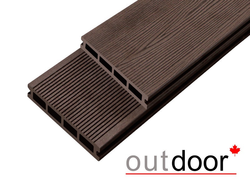 Террасная доска ДПК Outdoor 3D 150*25*1500 мм. STORM/вельвет коричневая микс