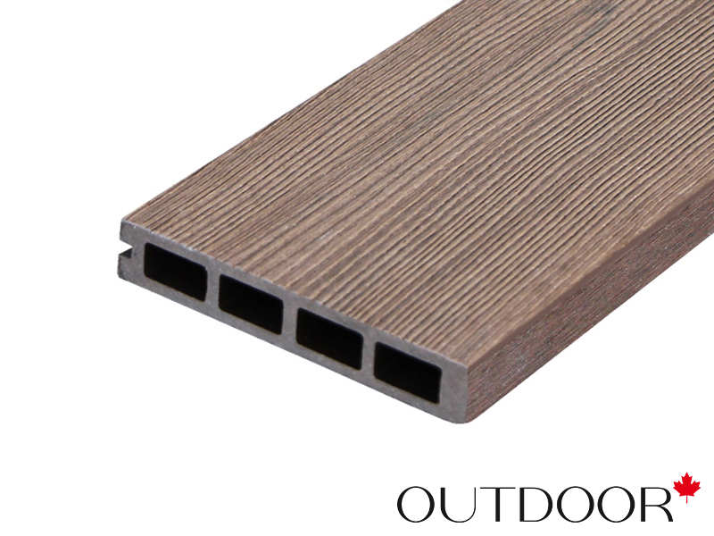 Террасная доска ДПК Outdoor 3D 150*25*4000 мм. завершающая STORM/OCEAN BROWN коричневая микс
