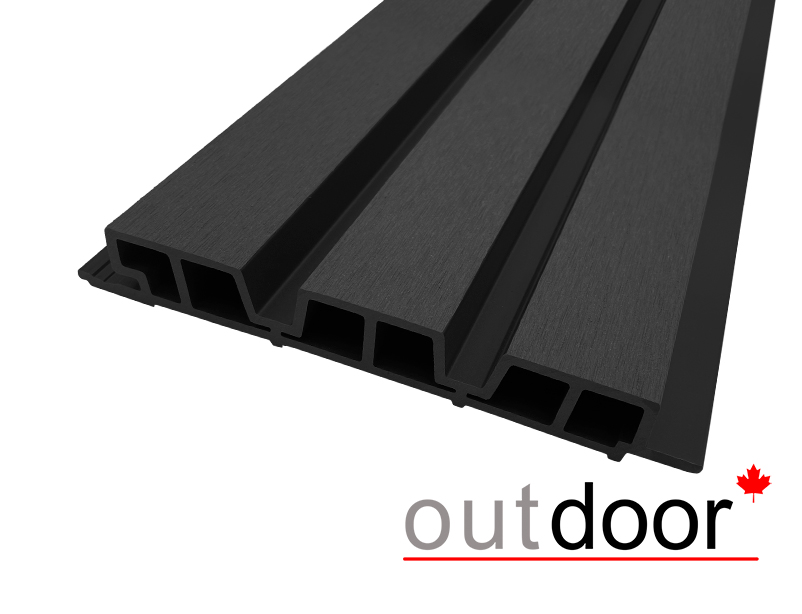 Панель универсальная ДПК Outdoor 3D 233.5*32*800 мм. шлифованная черная