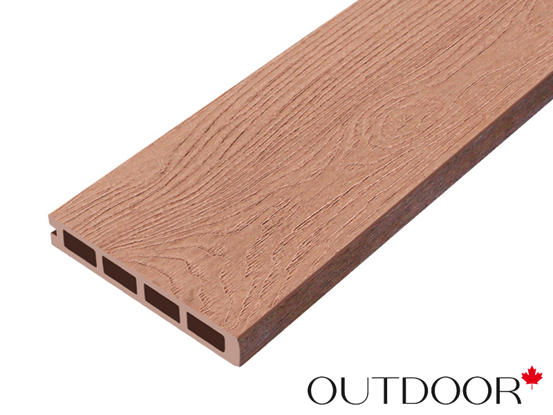 Террасная доска ДПК Outdoor 3D 150*25*4000 мм. завершающая NEVADA/CALIFORNIA красное дерево