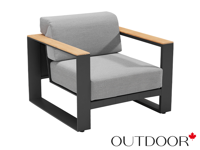 Комплект мебели OUTDOOR Монреаль (3-местный диван, 2 кресла, кофейный стол), черный