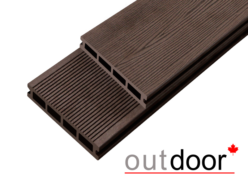 Террасная доска ДПК Outdoor 3D 150*25*3000 мм. STORM/вельвет коричневая микс