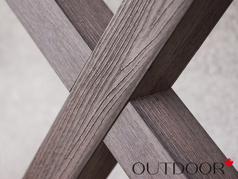 Ограждение из ДПК Outdoor "Кантри плюс" 1000*1000 мм. 3D STORM BROWN