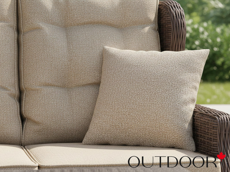 Комплект мебели из ротанга OUTDOOR Валенсия (3-местный диван, 2 кресла, стол), коричневый