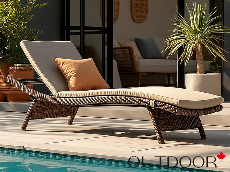 Шезлонг из ротанга OUTDOOR Палермо, коричневый