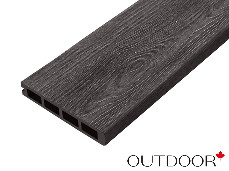 Террасная доска ДПК Outdoor 3D 150*25*4000 мм. завершающая NEVADA/CALIFORNIA темно-коричневая