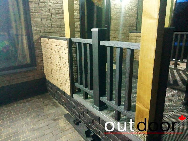 Ограждения из ДПК Outdoor для крыльца дома