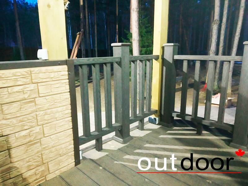 Ограждения из ДПК Outdoor для крыльца дома