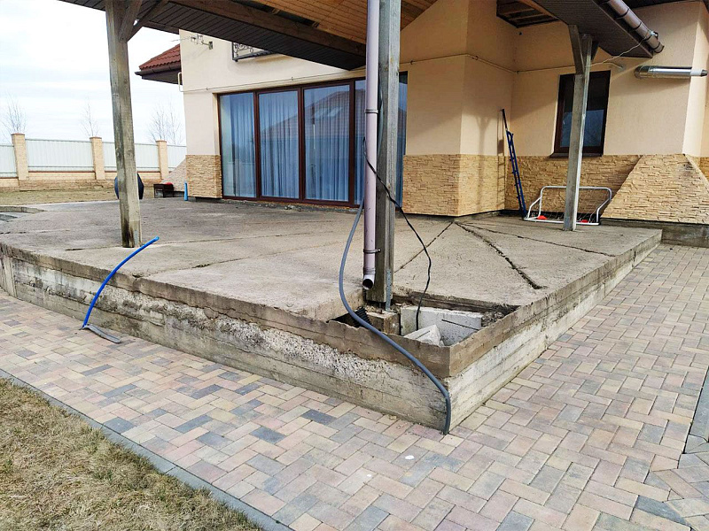 Комплексное благоустройство  из доски Outdoor в оттенке Дуб