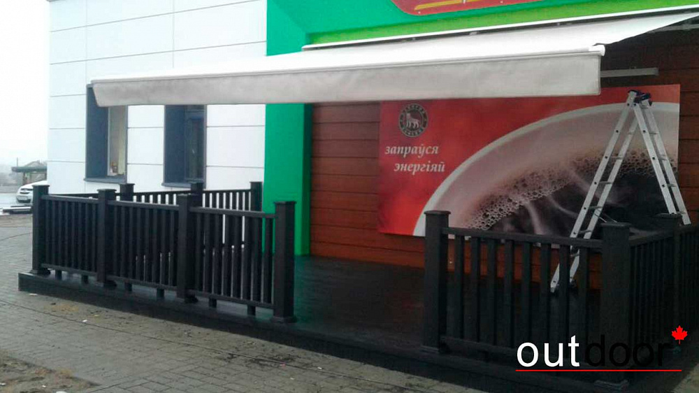 Терраса с ограждением на АЗС