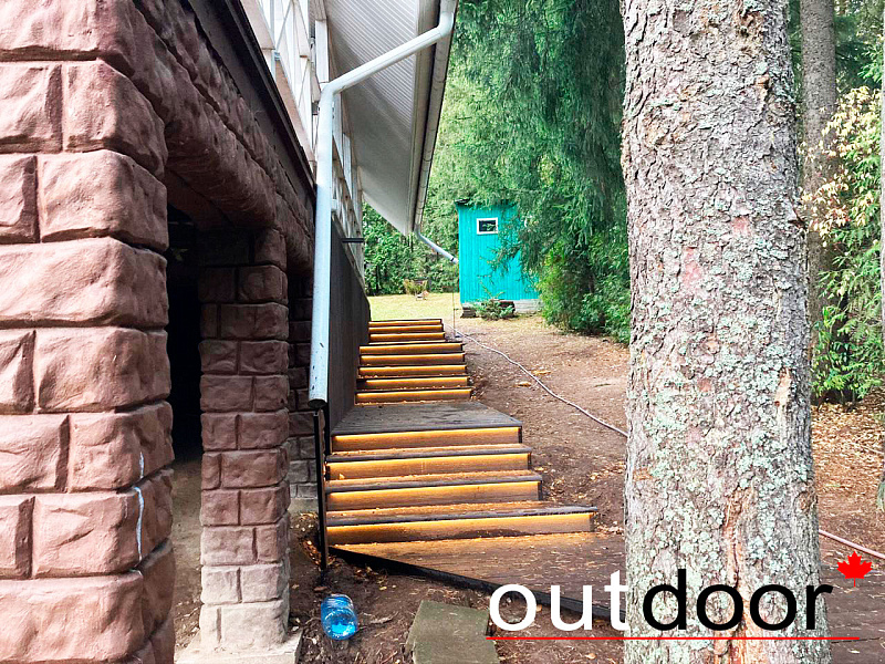 Фасад и ступени из доски Outdoor.
