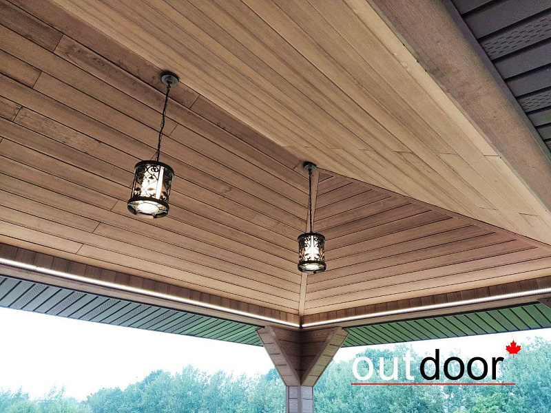 Комплексное благоустройство  из доски Outdoor в оттенке Дуб