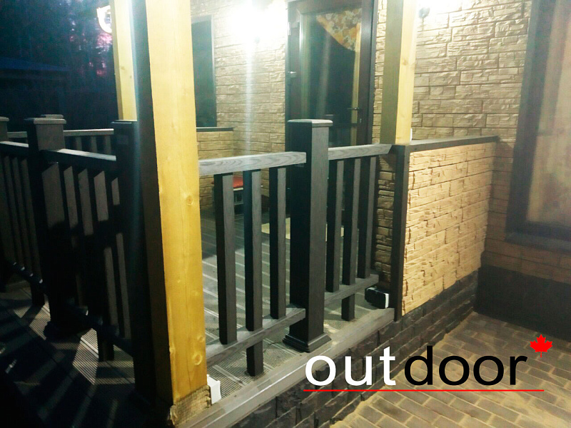 Ограждения из ДПК Outdoor для крыльца дома