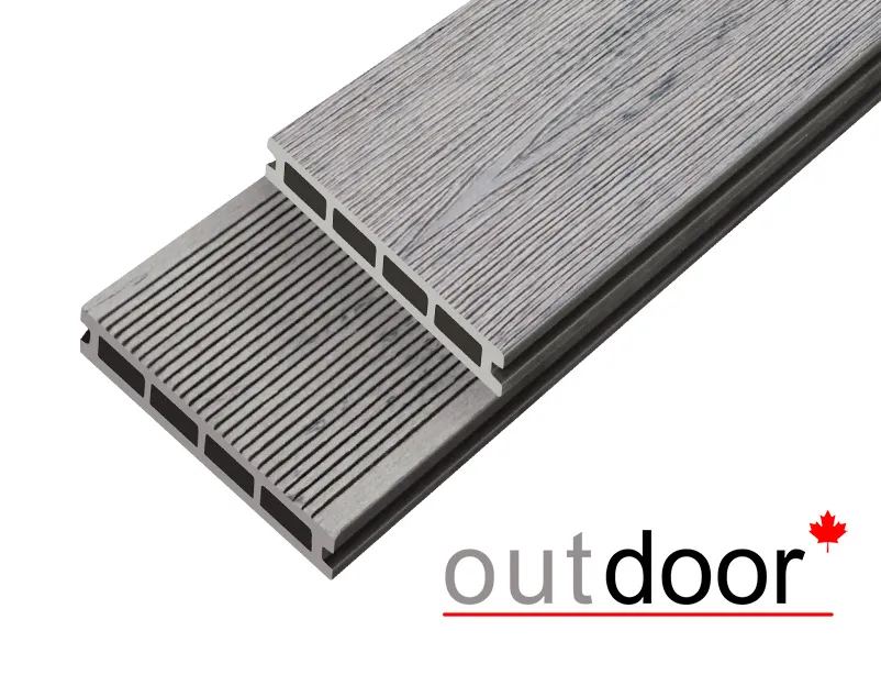 Террасная доска ДПК Outdoor 3D 150*25*4000 мм. STORM/вельвет серая микс
