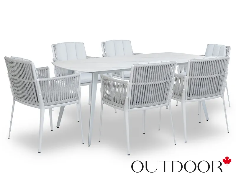 Комплект мебели OUTDOOR Неаполь (стол, 6 стульев), латте