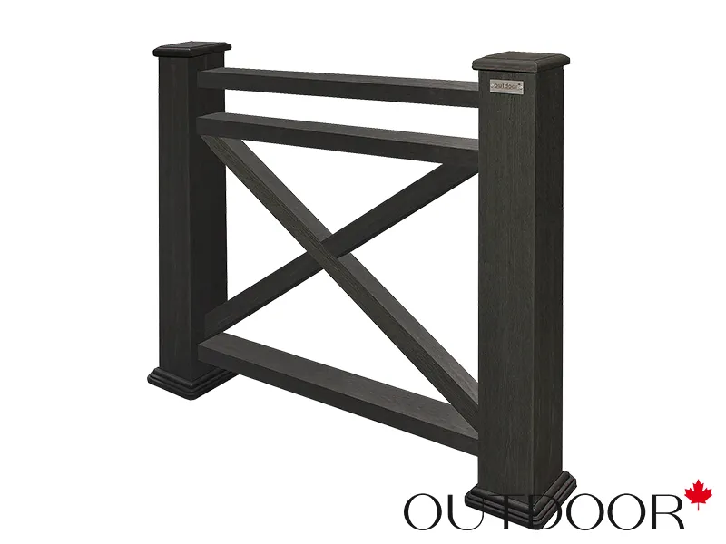 Ограждение из ДПК Outdoor "Кантри плюс" 1000*1000 мм. 3D STORM BLACK