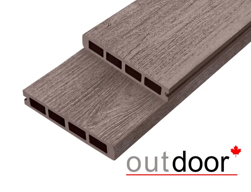 Террасная доска ДПК Outdoor 3D 150*25*4000 мм. завершающая NEVADA/CALIFORNIA BROWN коричневая микс