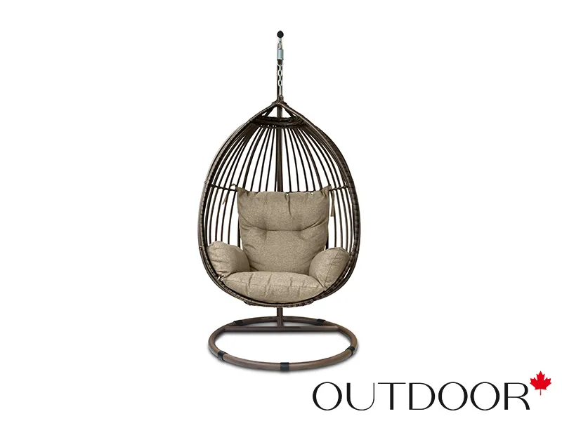 Подвесное кресло "кокон" из ротанга OUTDOOR Самуи, коричневое