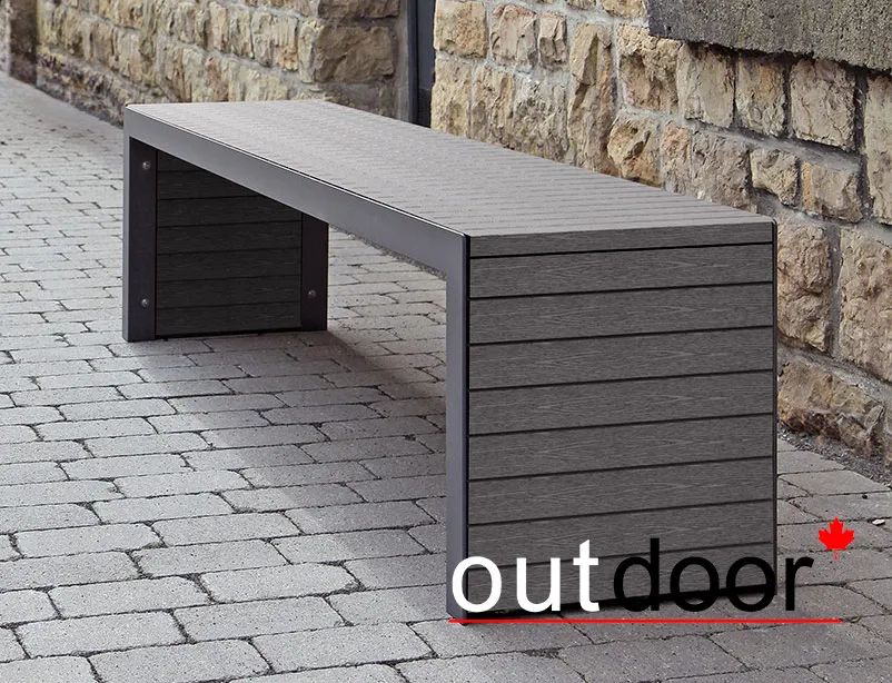 Универсальный профиль ДПК Outdoor 57*32*4000 мм. полнотелый STORM серый микс