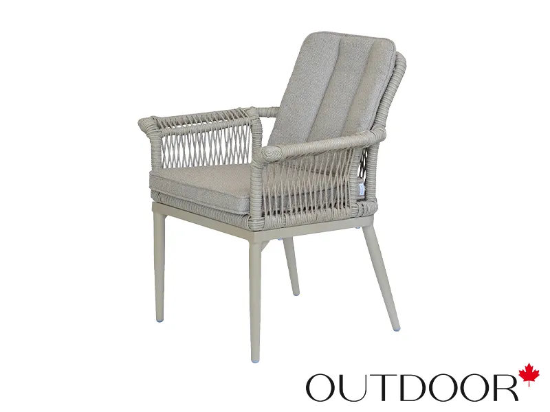 Комплект мебели из ротанга OUTDOOR Прованс (стол, 4 стула), узкое плетение, капучино