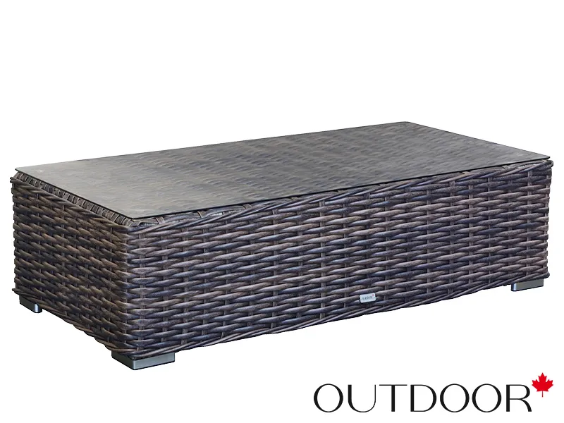 Комплект мебели из ротанга OUTDOOR Мадейра (3-местный диван, 2кресла, стол), ш/п, коричневый